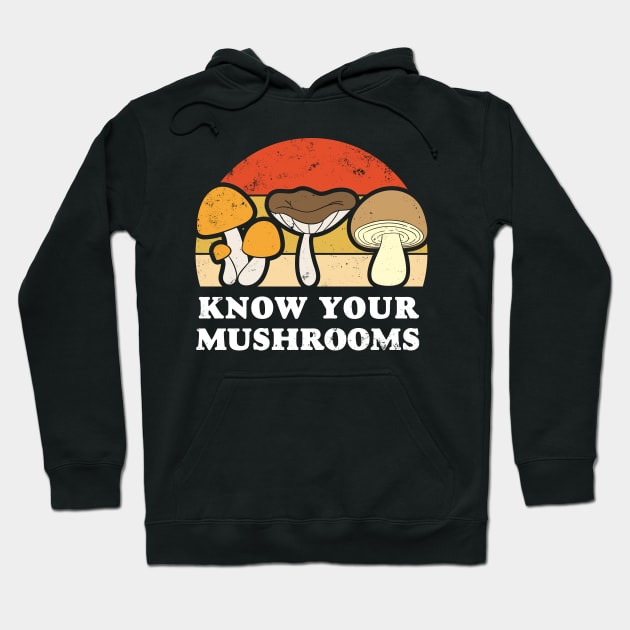 Know your mushrooms. Fungus picker, hunter. Hoodie by W.Pyzel